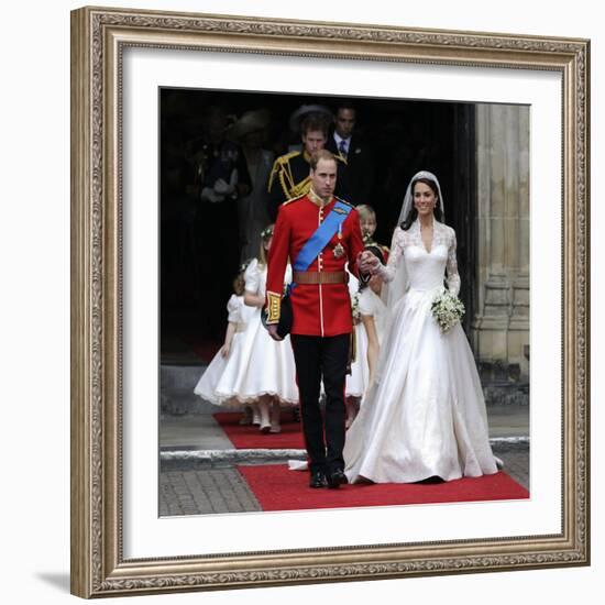 The Royal Wedding of Prince William and Kate Middleton in London, Friday April 29th, 2011-null-Framed Photographic Print