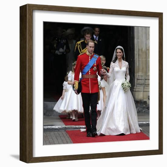 The Royal Wedding of Prince William and Kate Middleton in London, Friday April 29th, 2011-null-Framed Photographic Print