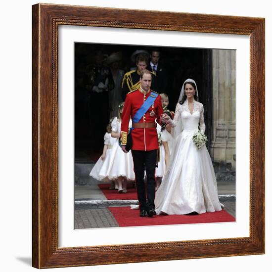 The Royal Wedding of Prince William and Kate Middleton in London, Friday April 29th, 2011-null-Framed Photographic Print