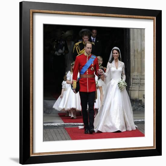 The Royal Wedding of Prince William and Kate Middleton in London, Friday April 29th, 2011-null-Framed Photographic Print