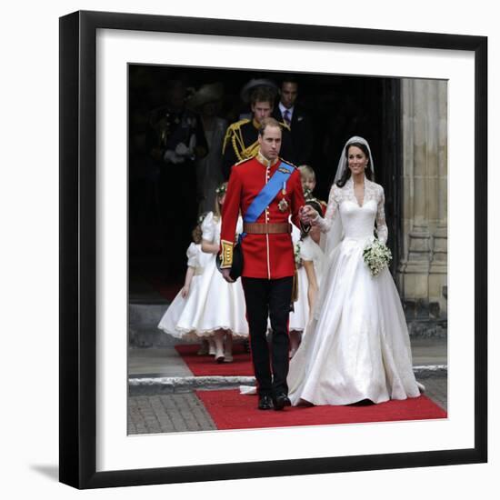 The Royal Wedding of Prince William and Kate Middleton in London, Friday April 29th, 2011-null-Framed Photographic Print