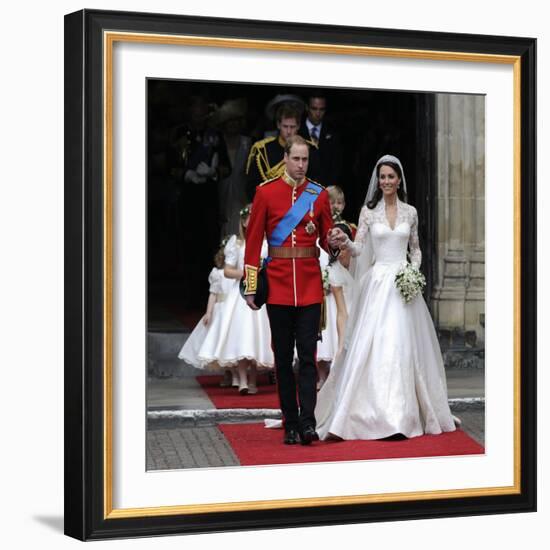 The Royal Wedding of Prince William and Kate Middleton in London, Friday April 29th, 2011-null-Framed Photographic Print