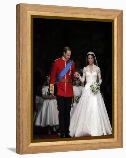 The Royal Wedding of Prince William and Kate Middleton in London, Friday April 29th, 2011-null-Framed Premier Image Canvas