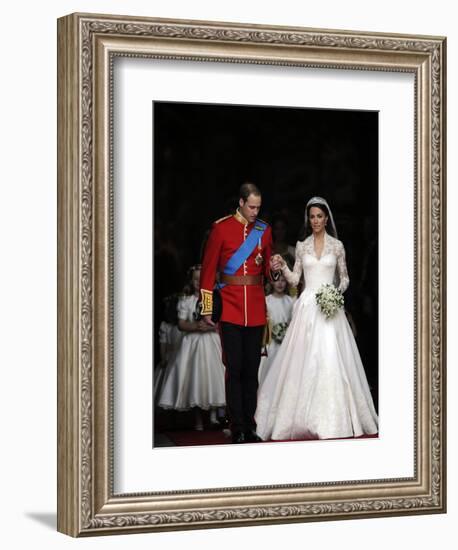 The Royal Wedding of Prince William and Kate Middleton in London, Friday April 29th, 2011-null-Framed Photographic Print