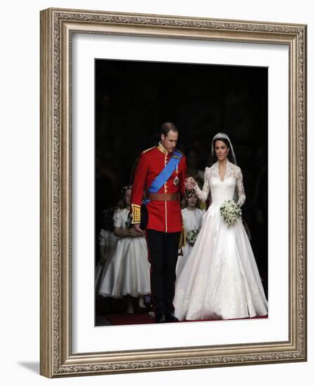 The Royal Wedding of Prince William and Kate Middleton in London, Friday April 29th, 2011-null-Framed Photographic Print