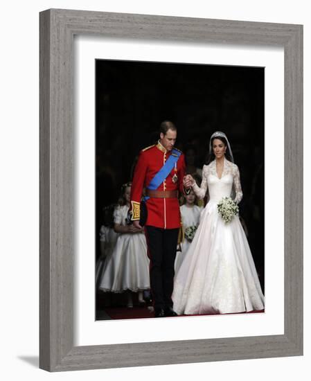 The Royal Wedding of Prince William and Kate Middleton in London, Friday April 29th, 2011-null-Framed Photographic Print