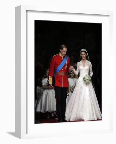 The Royal Wedding of Prince William and Kate Middleton in London, Friday April 29th, 2011-null-Framed Photographic Print