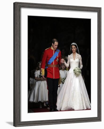 The Royal Wedding of Prince William and Kate Middleton in London, Friday April 29th, 2011-null-Framed Photographic Print