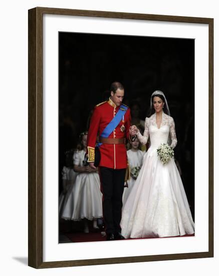 The Royal Wedding of Prince William and Kate Middleton in London, Friday April 29th, 2011-null-Framed Photographic Print