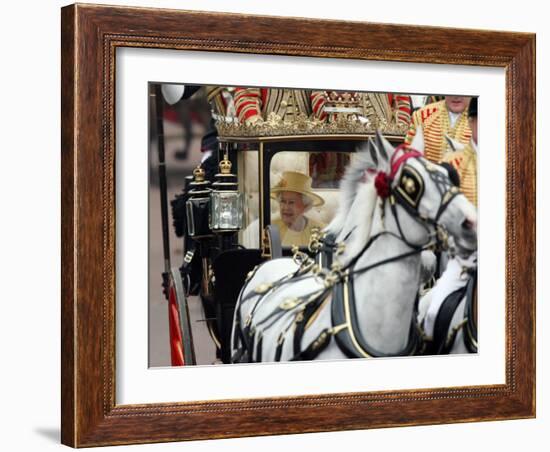 The Royal Wedding of Prince William and Kate Middleton in London, Friday April 29th, 2011-null-Framed Photographic Print