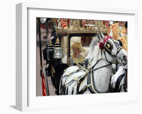 The Royal Wedding of Prince William and Kate Middleton in London, Friday April 29th, 2011-null-Framed Photographic Print