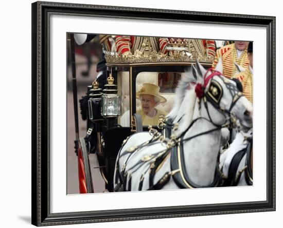 The Royal Wedding of Prince William and Kate Middleton in London, Friday April 29th, 2011-null-Framed Photographic Print