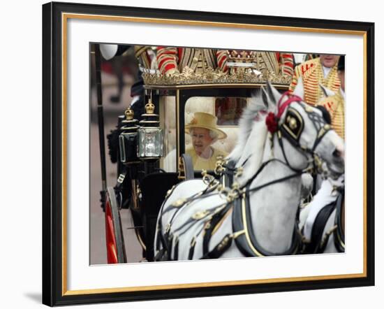 The Royal Wedding of Prince William and Kate Middleton in London, Friday April 29th, 2011-null-Framed Photographic Print