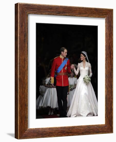 The Royal Wedding of Prince William and Kate Middleton in London, Friday April 29th, 2011-null-Framed Photographic Print