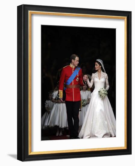 The Royal Wedding of Prince William and Kate Middleton in London, Friday April 29th, 2011-null-Framed Photographic Print