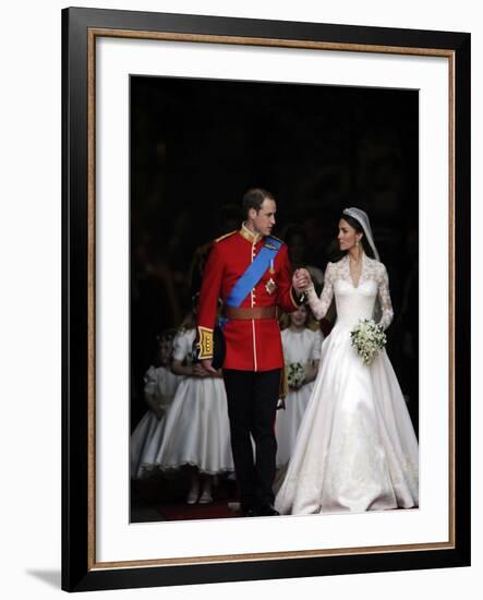 The Royal Wedding of Prince William and Kate Middleton in London, Friday April 29th, 2011-null-Framed Photographic Print