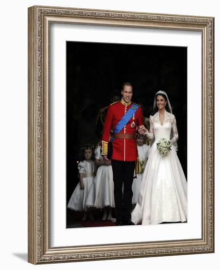 The Royal Wedding of Prince William and Kate Middleton in London, Friday April 29th, 2011-null-Framed Photographic Print