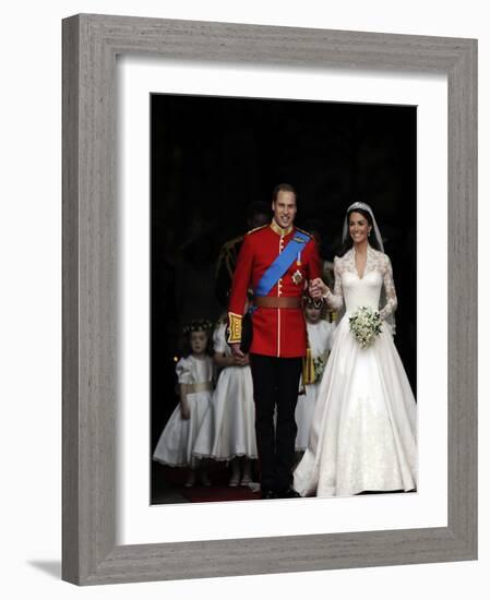 The Royal Wedding of Prince William and Kate Middleton in London, Friday April 29th, 2011-null-Framed Photographic Print