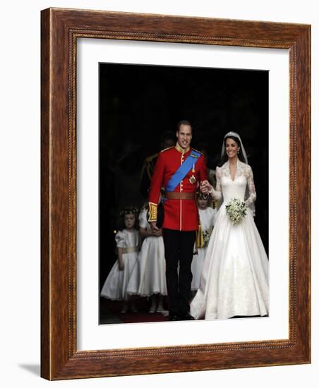 The Royal Wedding of Prince William and Kate Middleton in London, Friday April 29th, 2011-null-Framed Photographic Print