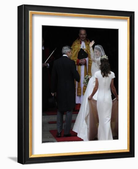 The Royal Wedding of Prince William and Kate Middleton in London, Friday April 29th, 2011-null-Framed Photographic Print