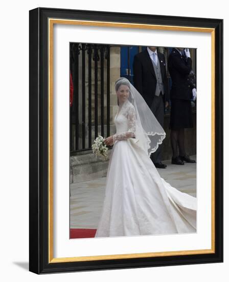 The Royal Wedding of Prince William and Kate Middleton in London, Friday April 29th, 2011-null-Framed Photographic Print