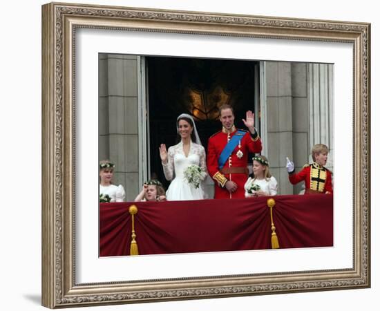 The Royal Wedding of Prince William and Kate Middleton in London, Friday April 29th, 2011-null-Framed Photographic Print