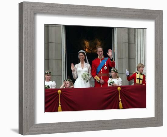 The Royal Wedding of Prince William and Kate Middleton in London, Friday April 29th, 2011-null-Framed Photographic Print