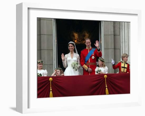 The Royal Wedding of Prince William and Kate Middleton in London, Friday April 29th, 2011-null-Framed Photographic Print