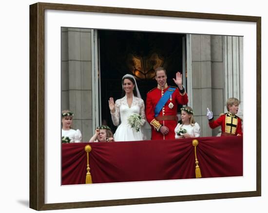 The Royal Wedding of Prince William and Kate Middleton in London, Friday April 29th, 2011-null-Framed Photographic Print