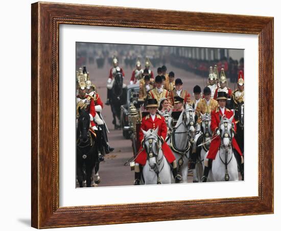 The Royal Wedding of Prince William and Kate Middleton in London, Friday April 29th, 2011-null-Framed Photographic Print