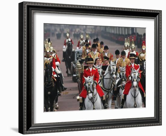 The Royal Wedding of Prince William and Kate Middleton in London, Friday April 29th, 2011-null-Framed Photographic Print