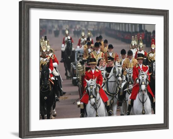 The Royal Wedding of Prince William and Kate Middleton in London, Friday April 29th, 2011-null-Framed Photographic Print