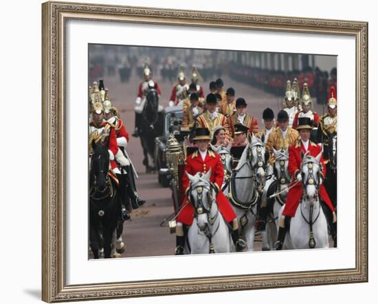 The Royal Wedding of Prince William and Kate Middleton in London, Friday April 29th, 2011-null-Framed Photographic Print