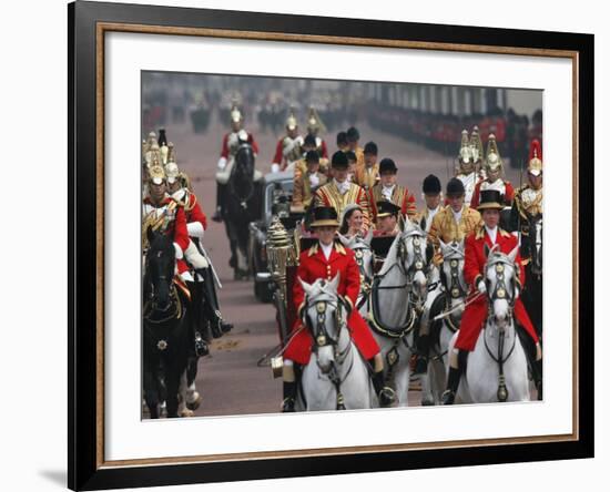 The Royal Wedding of Prince William and Kate Middleton in London, Friday April 29th, 2011-null-Framed Photographic Print