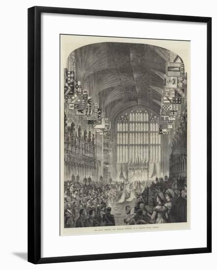 The Royal Wedding, the Marriage Ceremony in St George's Chapel, Windsor-null-Framed Giclee Print