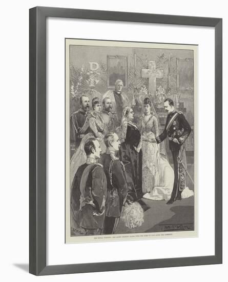 The Royal Wedding, the Queen Shaking Hands with the Duke of Fife after the Ceremony-Thomas Walter Wilson-Framed Giclee Print