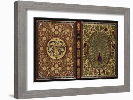 The Rubaiyat of Omar Khayyam.  a Magnificent Jewelled 'Peacock' Binding with 34 Stones and 408…-null-Framed Giclee Print