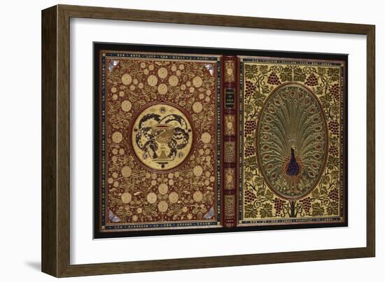 The Rubaiyat of Omar Khayyam.  a Magnificent Jewelled 'Peacock' Binding with 34 Stones and 408…-null-Framed Giclee Print