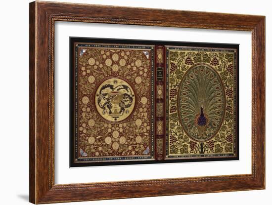 The Rubaiyat of Omar Khayyam.  a Magnificent Jewelled 'Peacock' Binding with 34 Stones and 408…-null-Framed Giclee Print