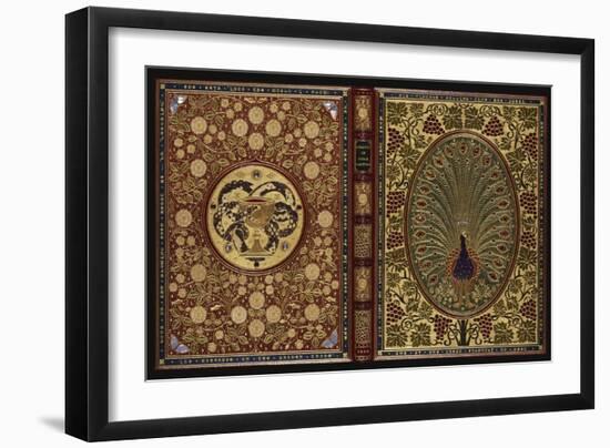 The Rubaiyat of Omar Khayyam.  a Magnificent Jewelled 'Peacock' Binding with 34 Stones and 408…-null-Framed Giclee Print