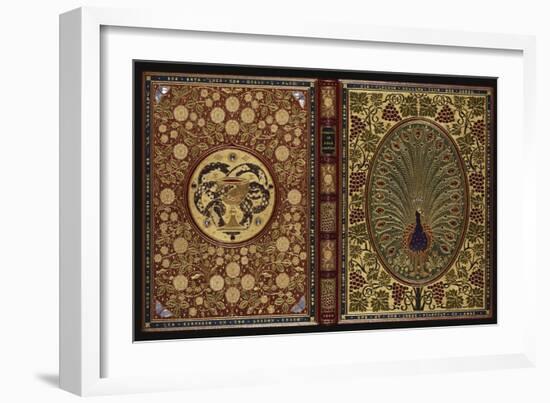 The Rubaiyat of Omar Khayyam.  a Magnificent Jewelled 'Peacock' Binding with 34 Stones and 408…-null-Framed Giclee Print