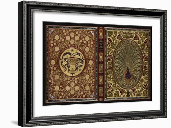 The Rubaiyat of Omar Khayyam.  a Magnificent Jewelled 'Peacock' Binding with 34 Stones and 408…-null-Framed Giclee Print