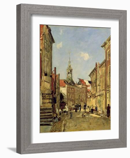 The Rue De Dordrecht, 1884-Eugène Boudin-Framed Giclee Print