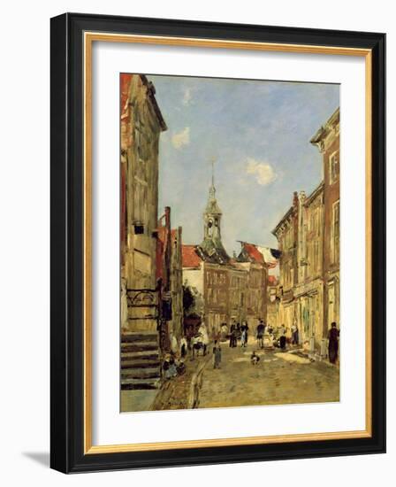 The Rue De Dordrecht, 1884-Eugène Boudin-Framed Giclee Print