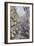 The Rue Montorgueil in Paris, Celebration of June 30, 1878-Claude Monet-Framed Giclee Print