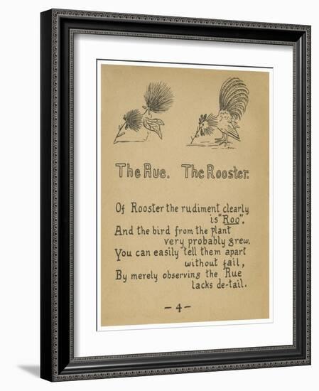 The Rue. The Rooster.-Robert Williams Wood-Framed Art Print