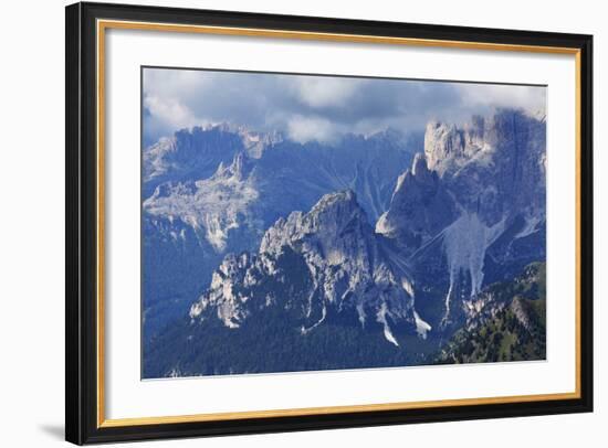 The Rugged Rosengarten Peaks in the Dolomites Near Canazei, Trentino-Alto Adige, Italy, Europe-Martin Child-Framed Photographic Print