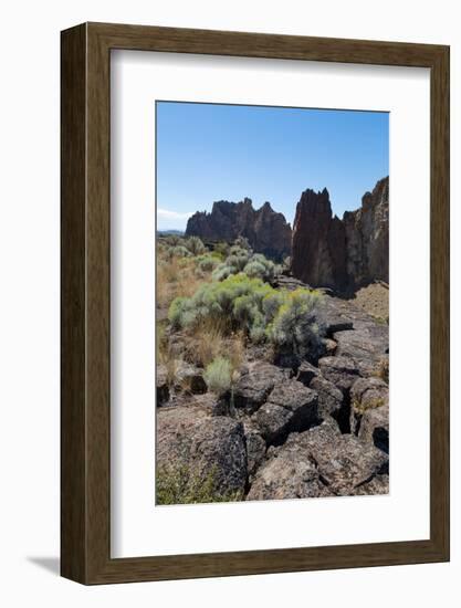 The rugged Smith Rock State Park in central Oregon's High Desert, near Bend, Oregon, United States -Martin Child-Framed Photographic Print