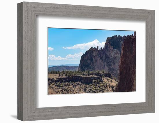 The rugged Smith Rock State Park in central Oregon's High Desert, near Bend, Oregon, United States -Martin Child-Framed Photographic Print