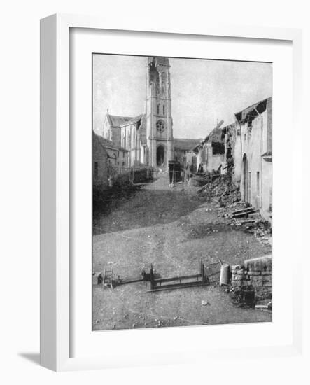 The Ruins of a Village in Lorraine, World War I, 1915-null-Framed Photographic Print